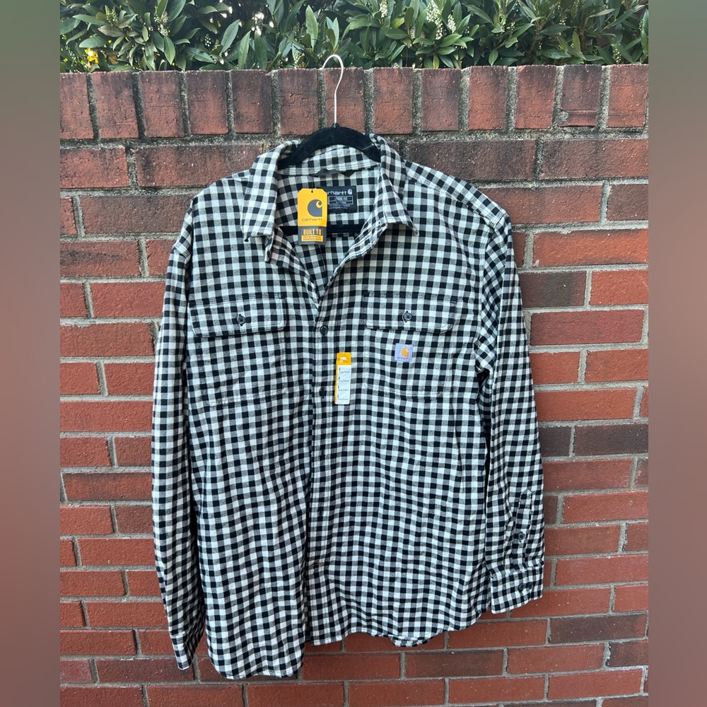 Men’s Carhartt Loose Fit Flannel Button Up Shirt